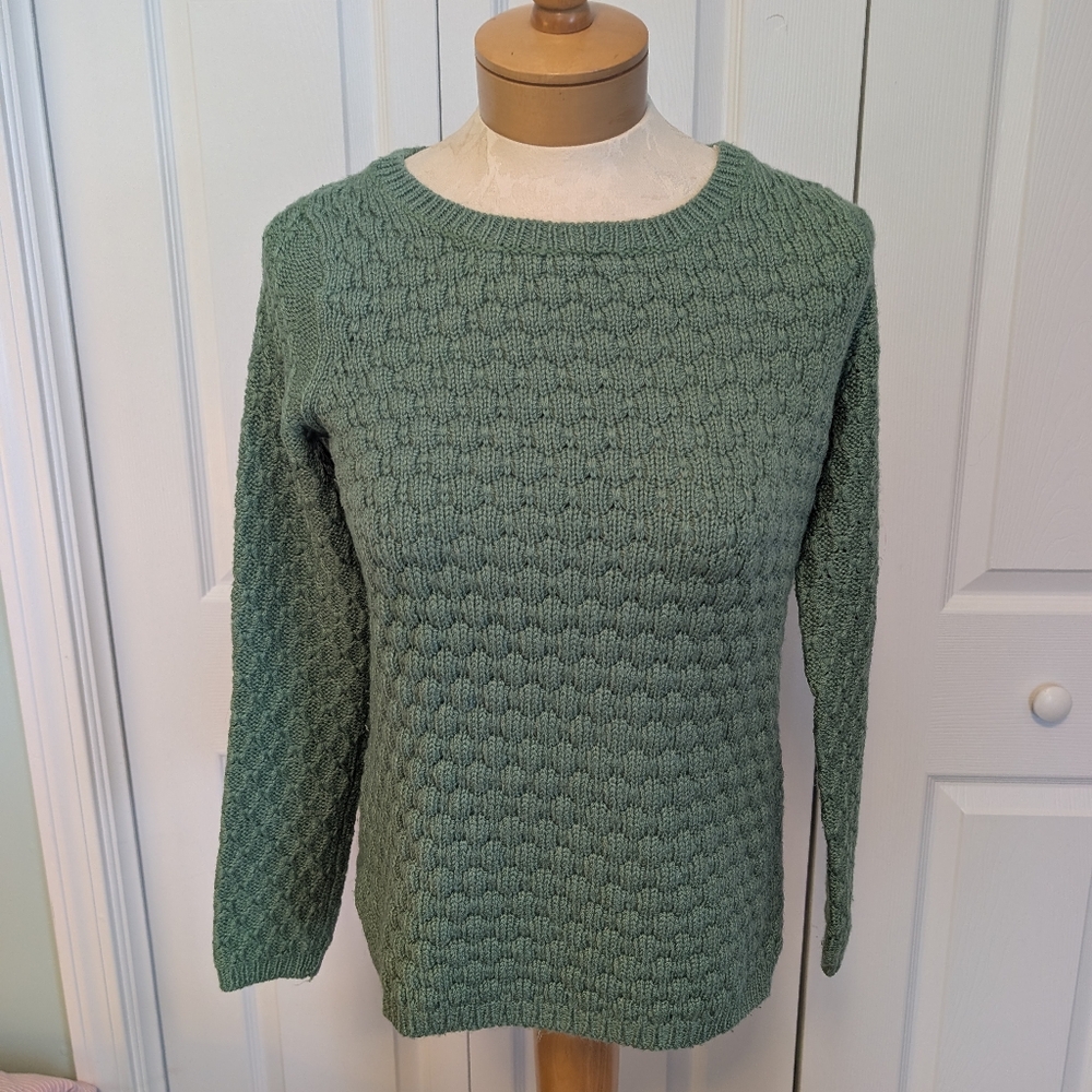 Moss Green Textured Women's Sweater